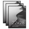Americanflat Snap-In Picture Frame in Black - Set of 3 - Poster Frame with Slimline Molding, Plexiglass Cover, and Hanging Hardware - Black